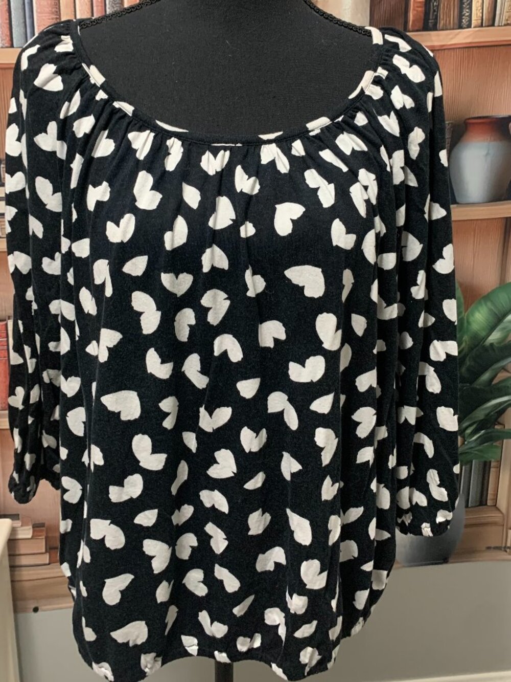 Black & White Heart Blouse